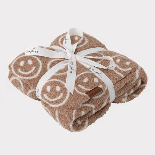 Plush Toddler Blankets | Caramel Smile