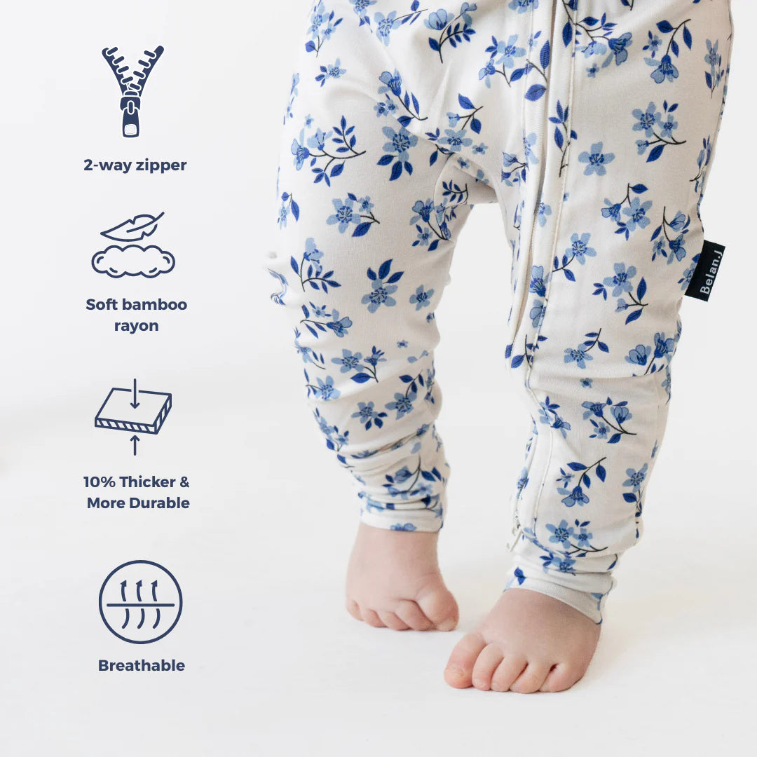 Bluebell- Footless Sleeper with Fold-Over Cuffs