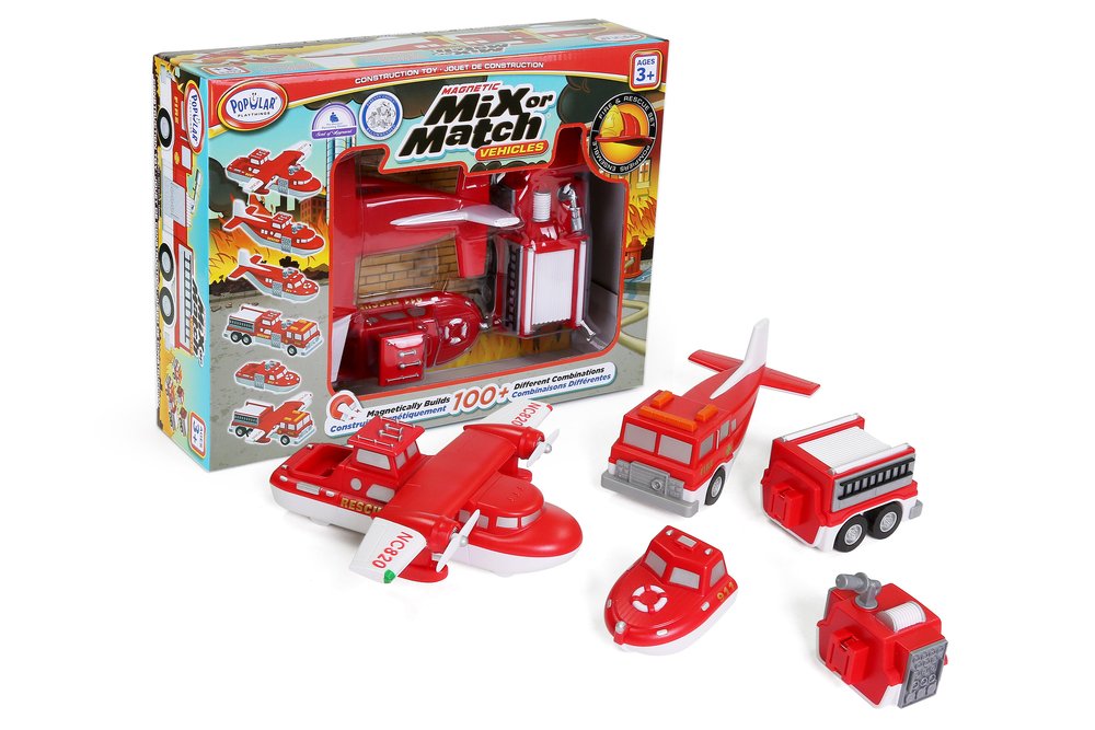 Magnetic Mix or Match Vehicles - Fire and Rescue