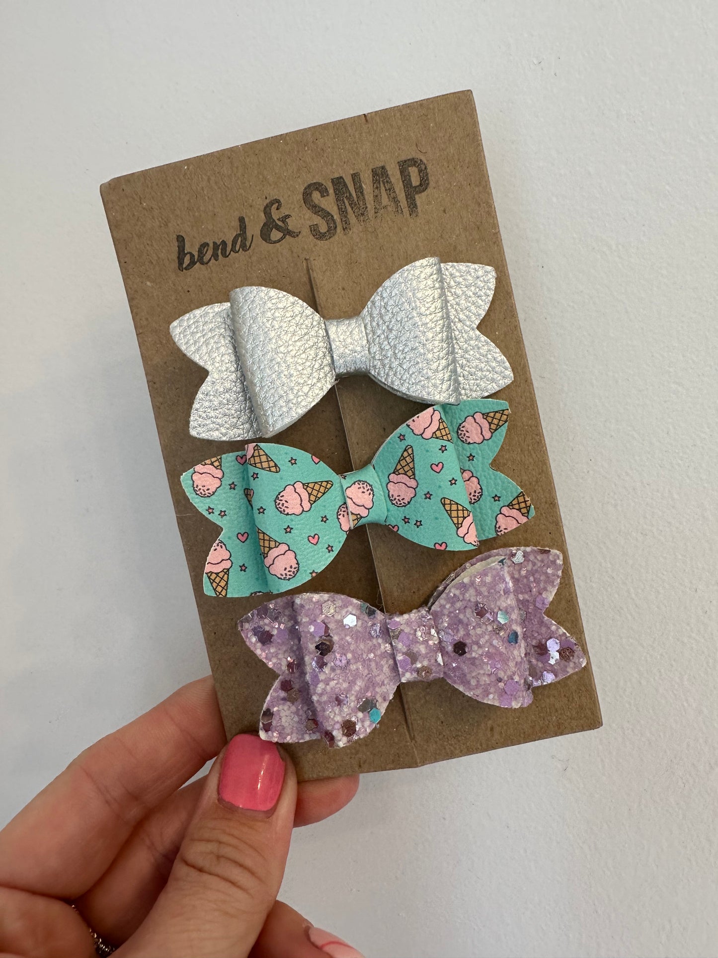 Bend & Snap Summer 3 Pack Bow Clips