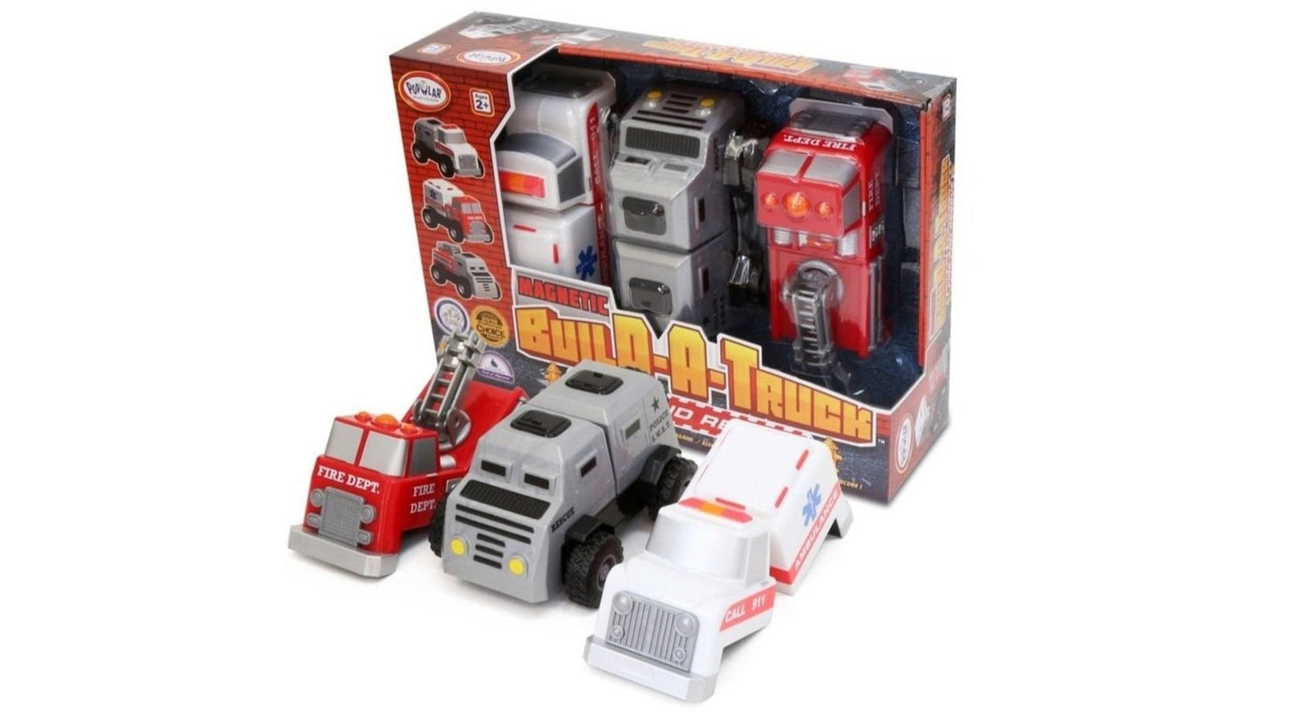 Magnetic Build-A-Truck – Fire and Rescue