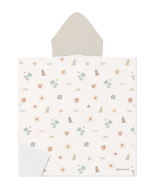 Kids Hooded Beach Poncho - Quick Dry Pool & Swim Towel