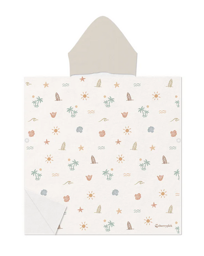 Kids Hooded Beach Poncho - Quick Dry Pool & Swim Towel