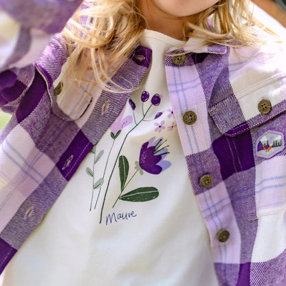 Purple Flannel Plaid Overshirt
