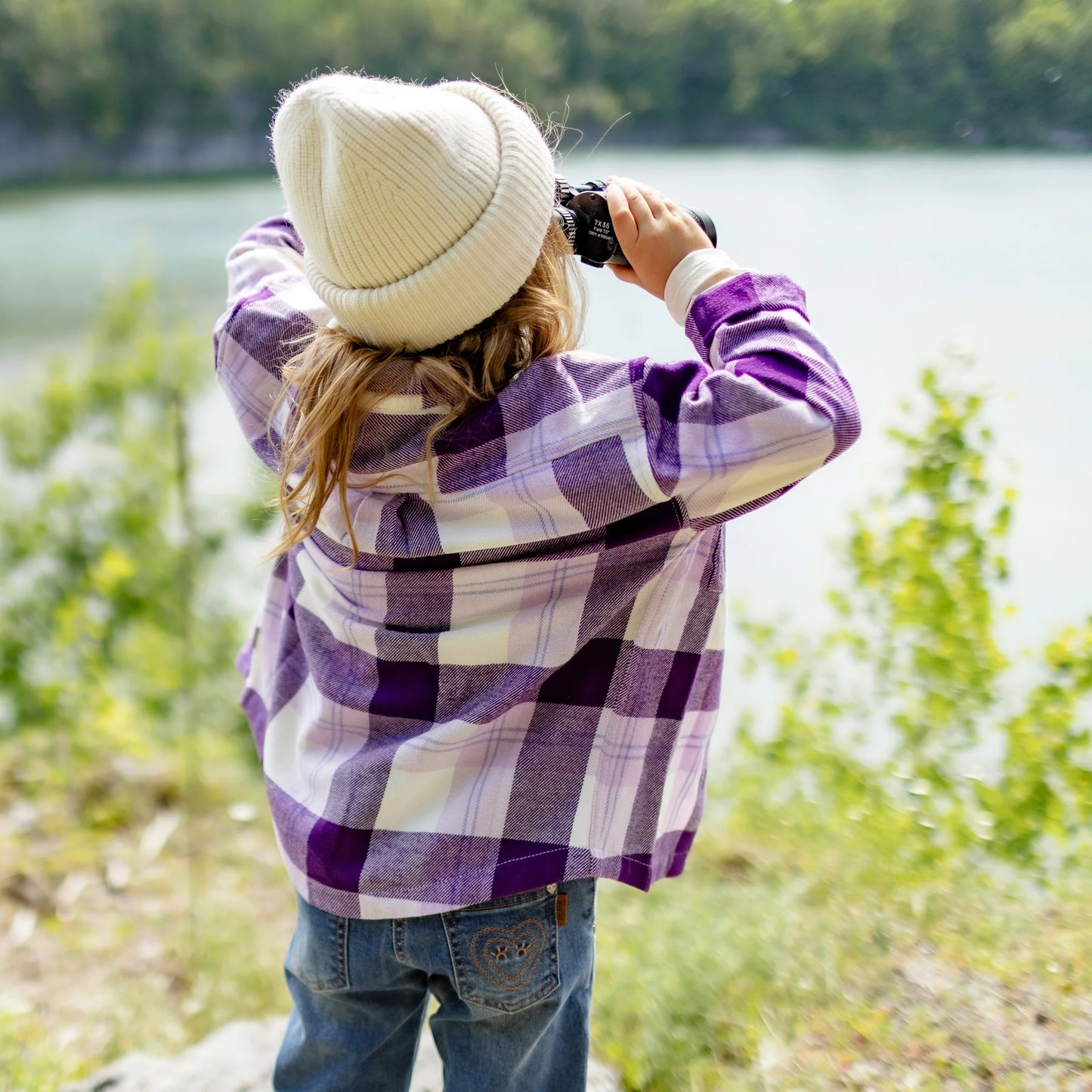 Purple Flannel Plaid Overshirt