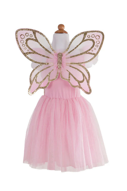 Gold Sequins Butterfly Dress & Wings (5-7 Years)