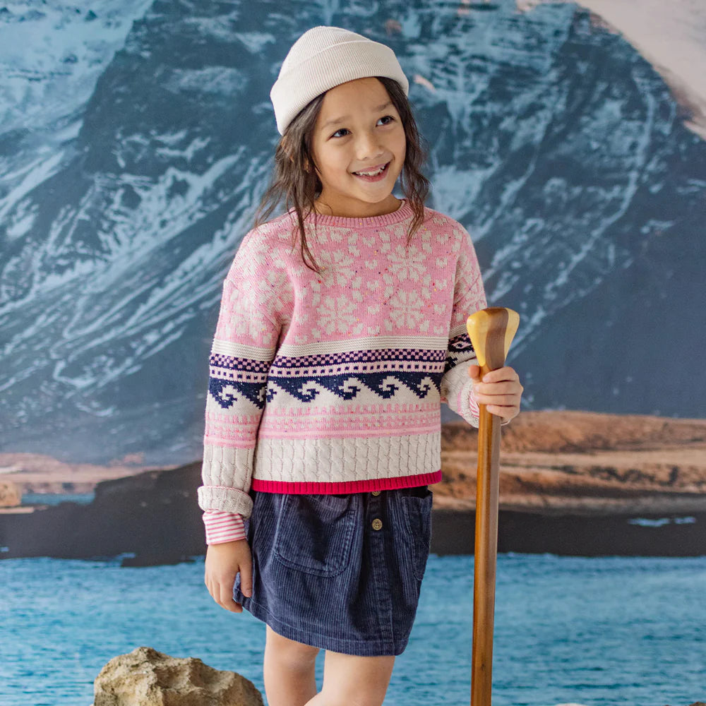 Children's navy blue corduroy skirt