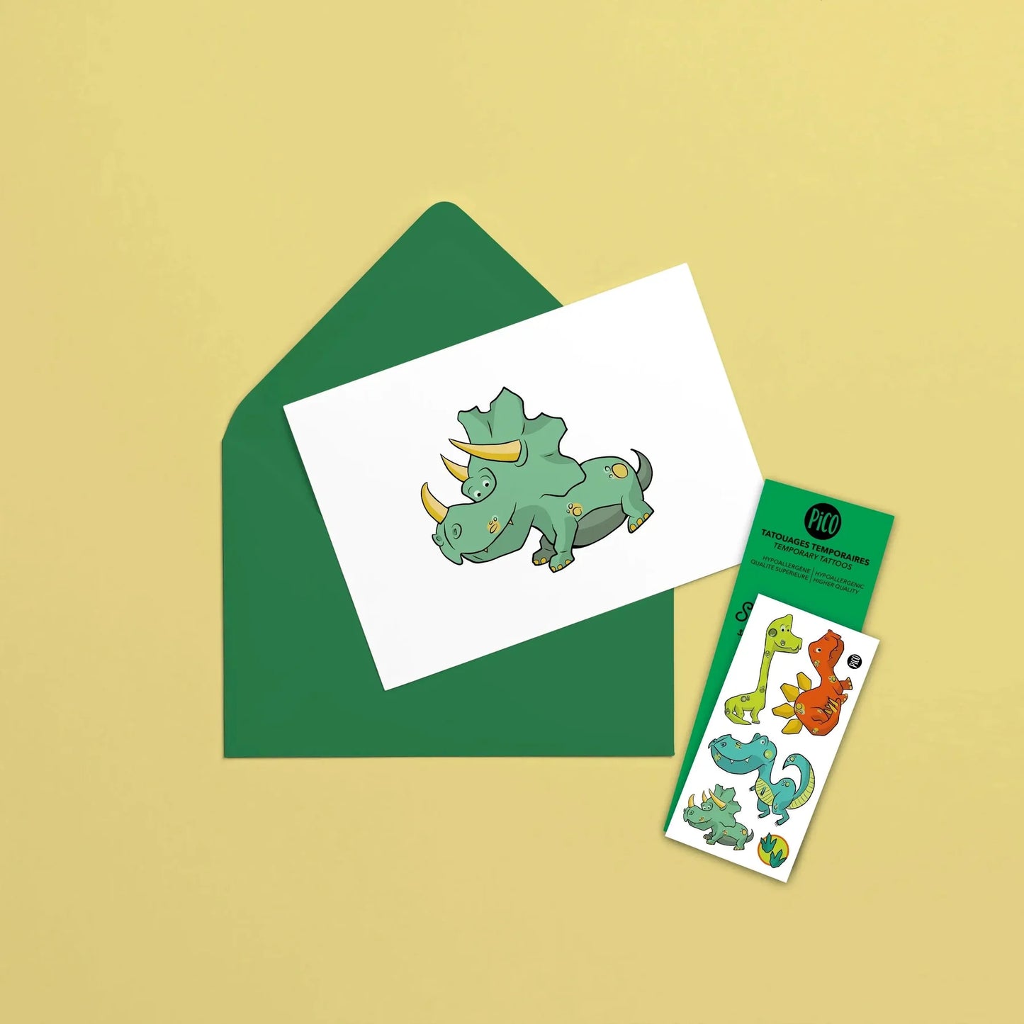 Dino Card with Tattoos