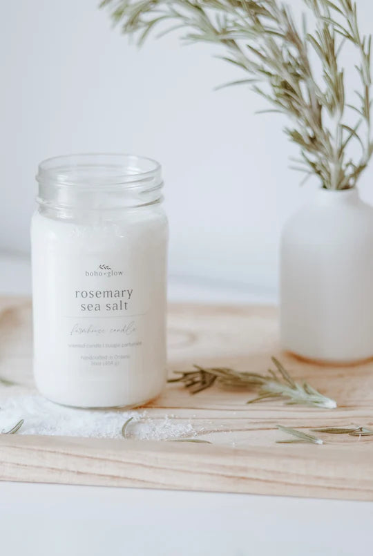 rosemary sea salt // farmhouse candle