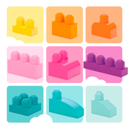 Mega Bloks - Big Building Bag 80 pieces - Pink