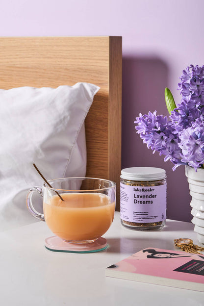 Lavender Dreams - Superfood Tea Blend: Glass Jar - 24 Cups