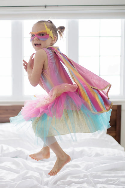 Super-duper Tutu, Cape & Mask Pink& Gold
