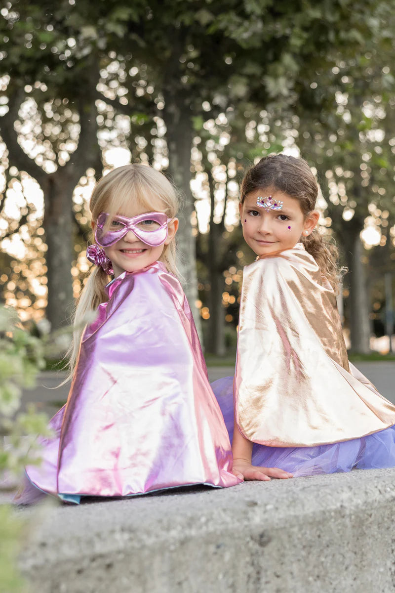 Super-duper Tutu, Cape & Mask, Metallic Pink & Light Blue (4-6 Years)