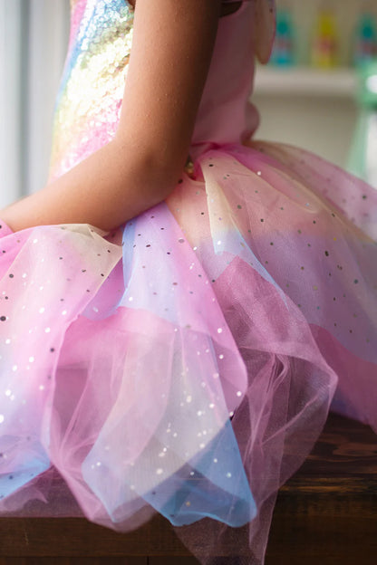 Rainbow Fairy Dress & Wings (3-4 Years)
