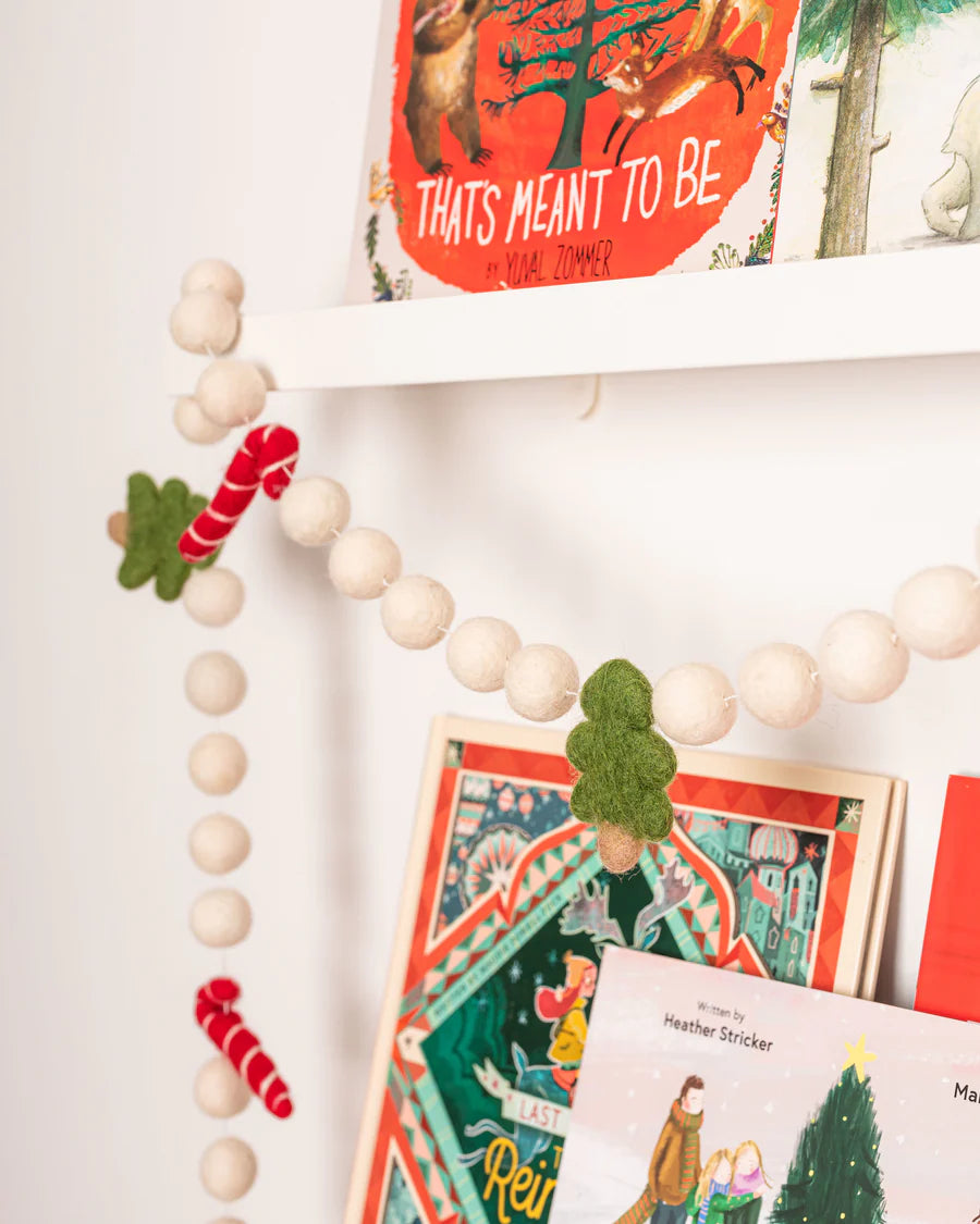 Candy Cane Christmas Tree Felt Garland