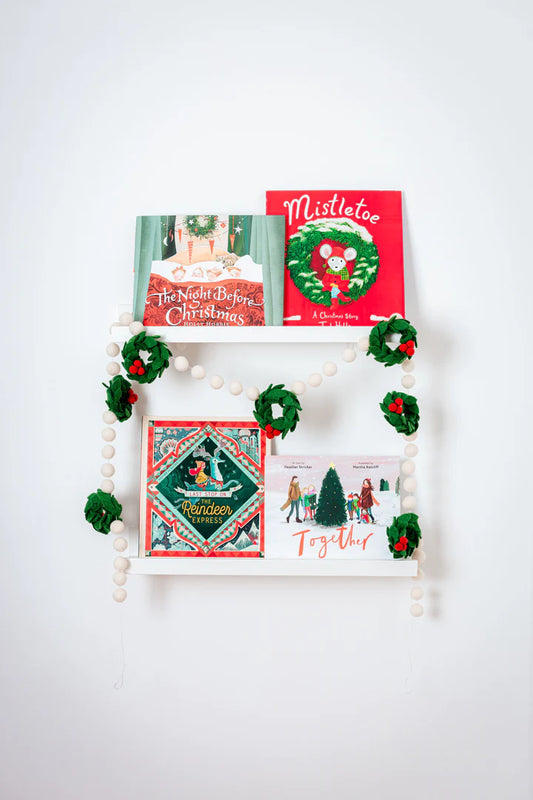 Holly Wreaths Christmas Felt Garland