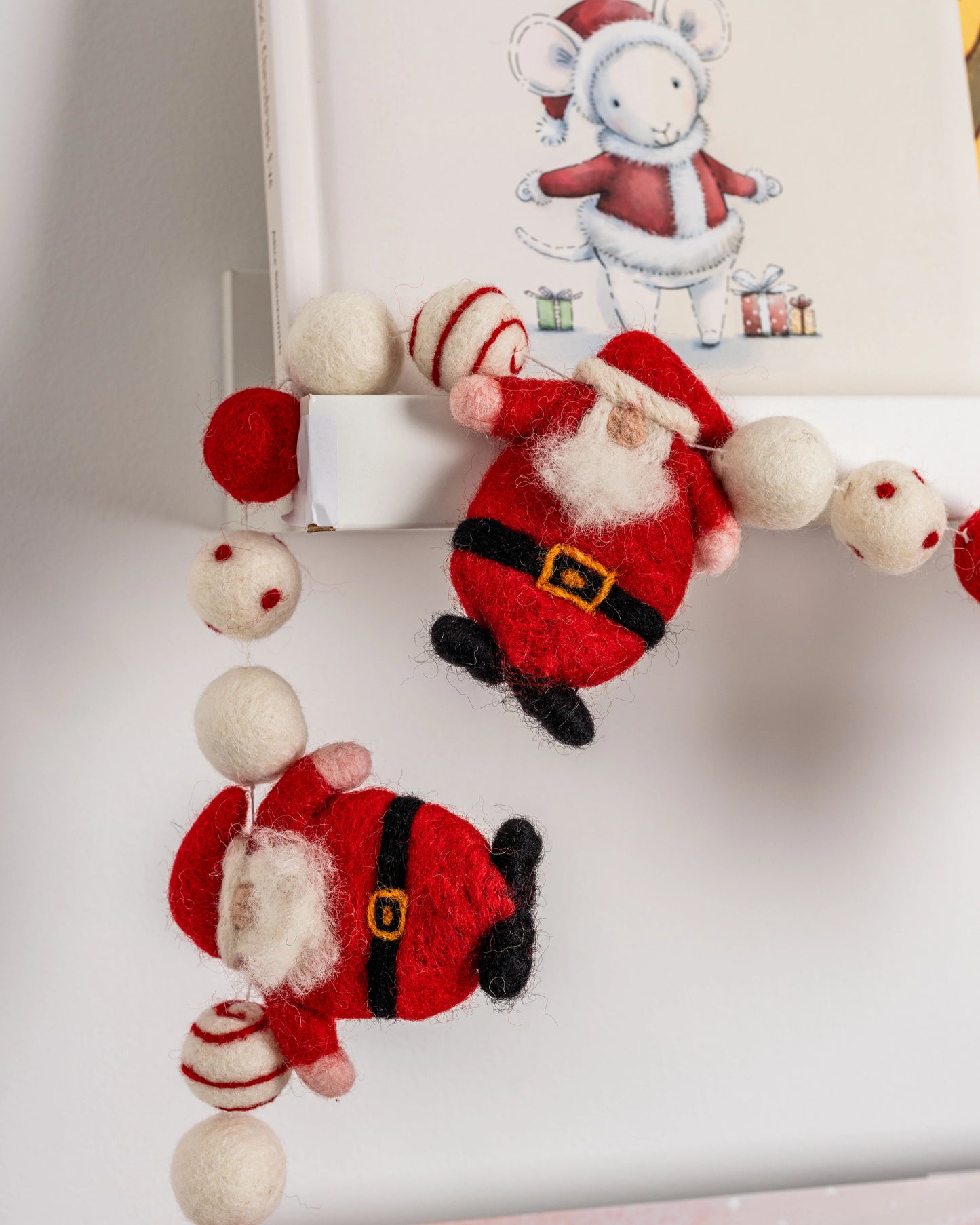 Jolly Santa Christmas Felt Garland