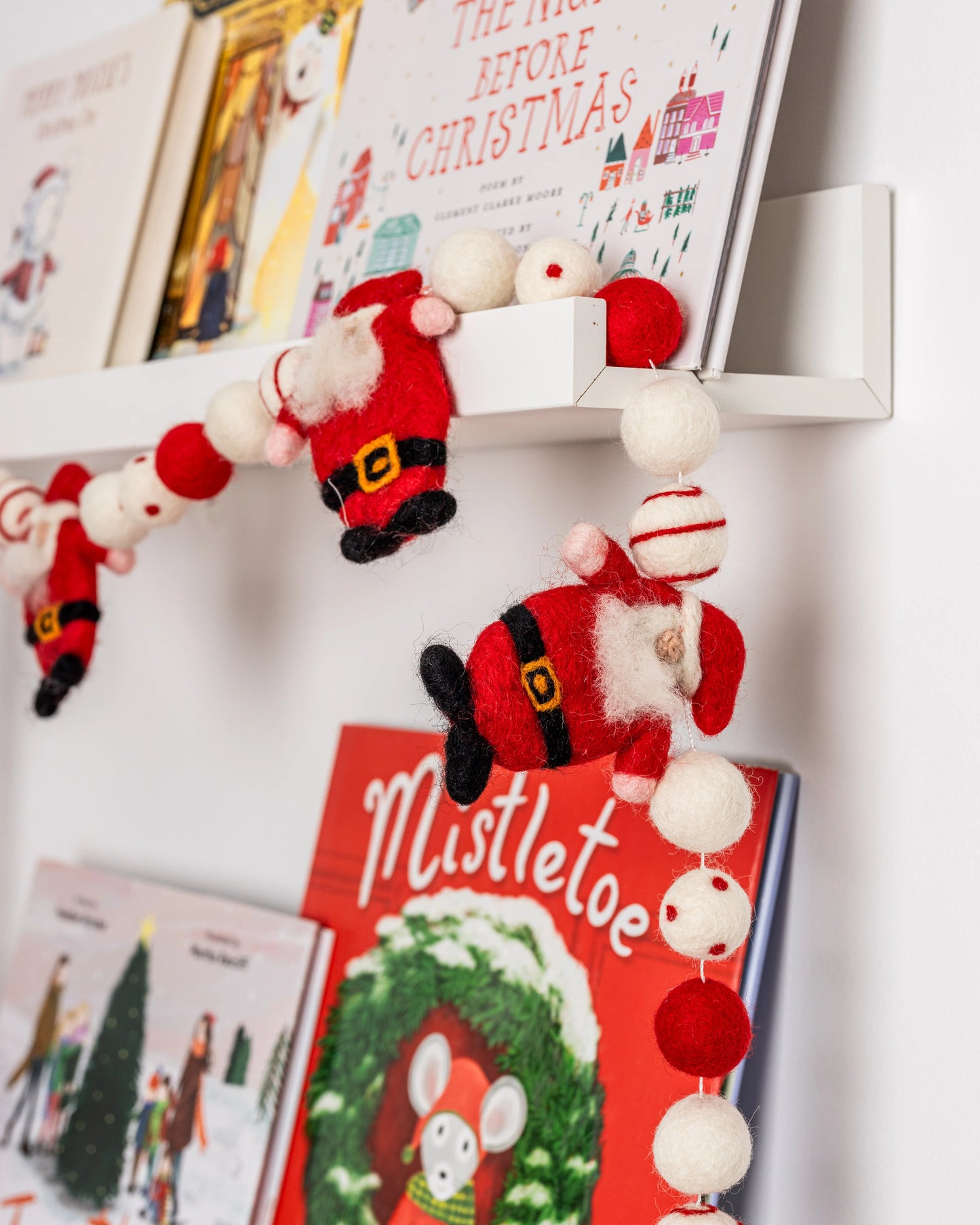 Jolly Santa Christmas Felt Garland