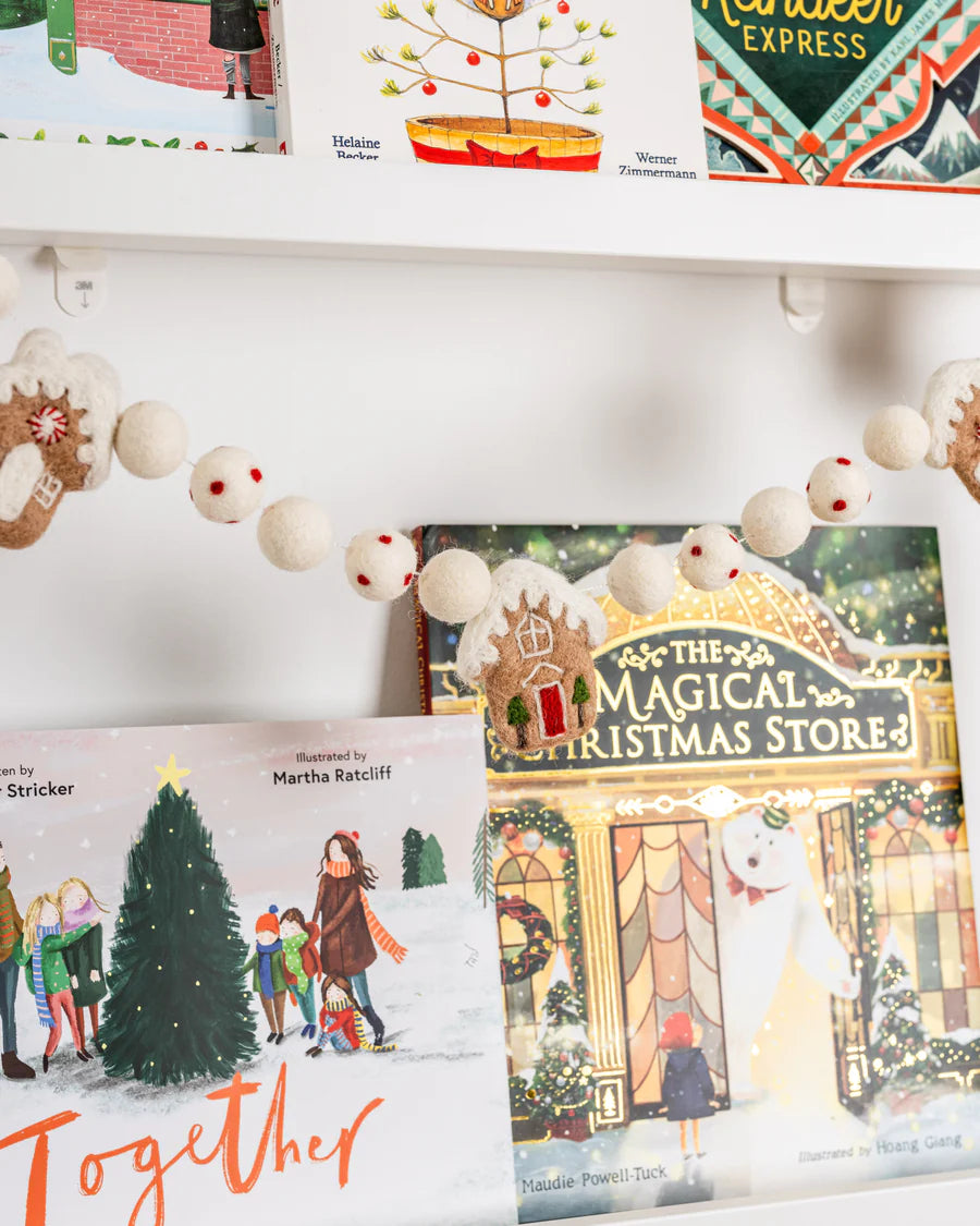 Gingerbread Houses Christmas Felt Garland