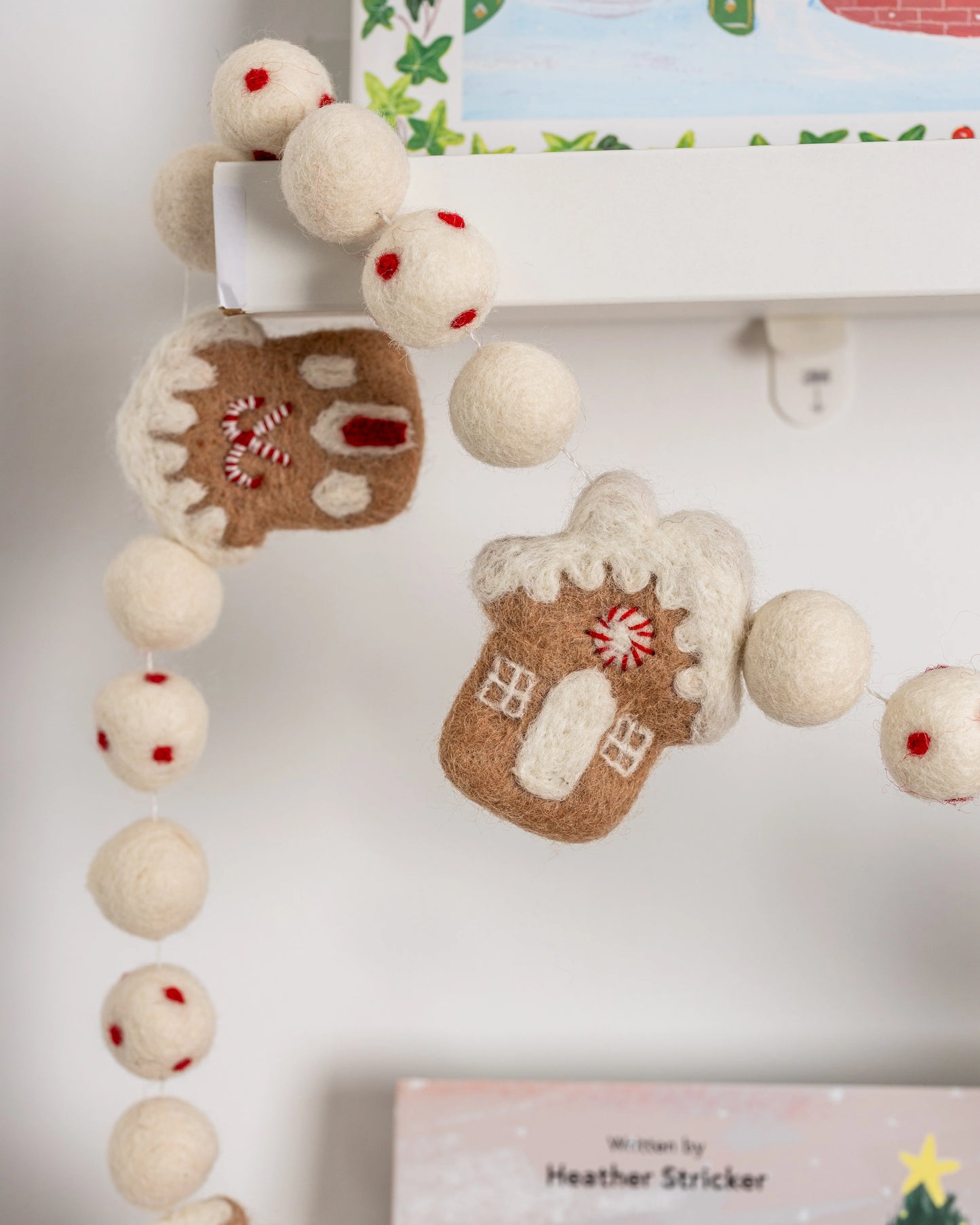 Gingerbread Houses Christmas Felt Garland