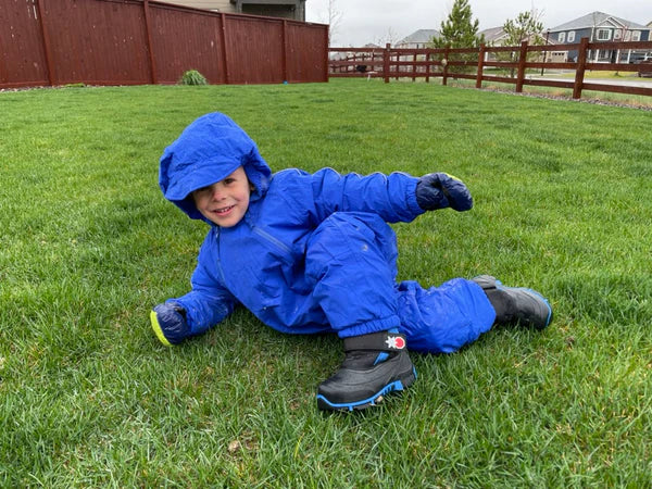 Royal Blue Fleece Lined Coverall Rain Snow and Mud Suit