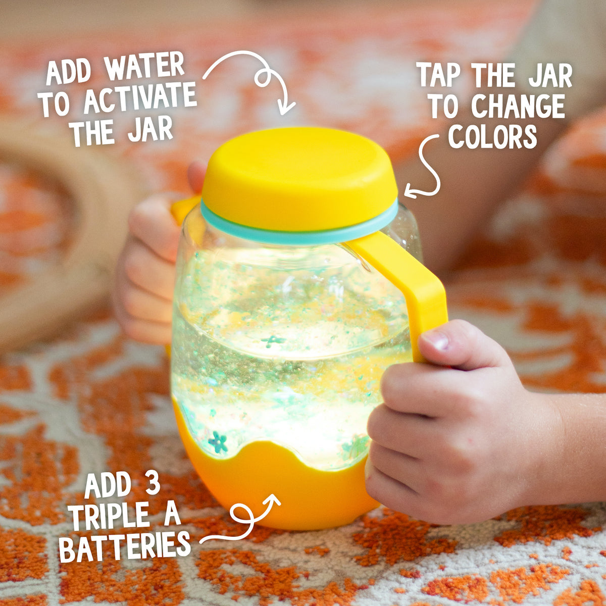 Ladybug Coral Light Up Sensory Jar