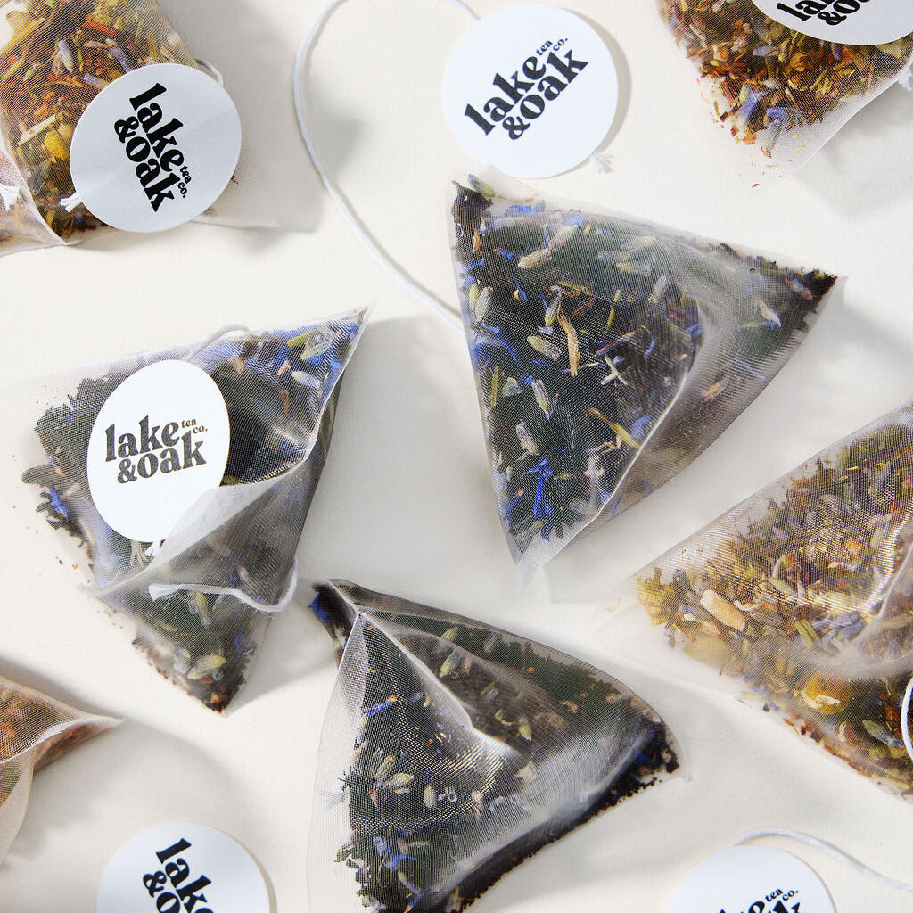 Rose Hibiscus Glow - Superfood Tea Blend: Plant-Based Pyramid Tea Bags - Canister of 10