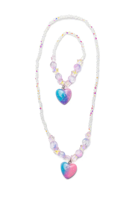 Great Pretenders Galaxy Heart Necklace & Bracelet Set