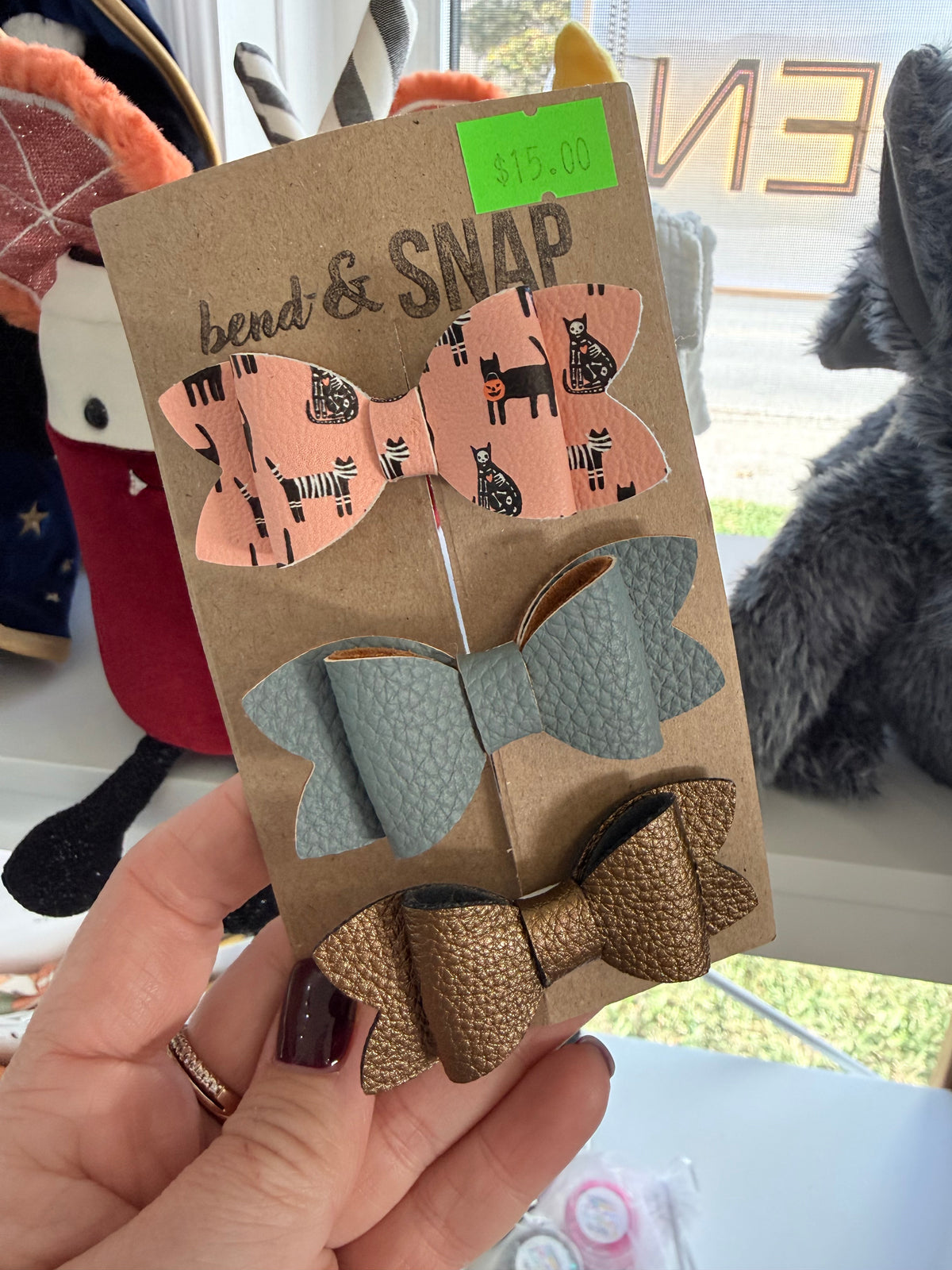 Halloween/Fall 3 Pack Bow Clips