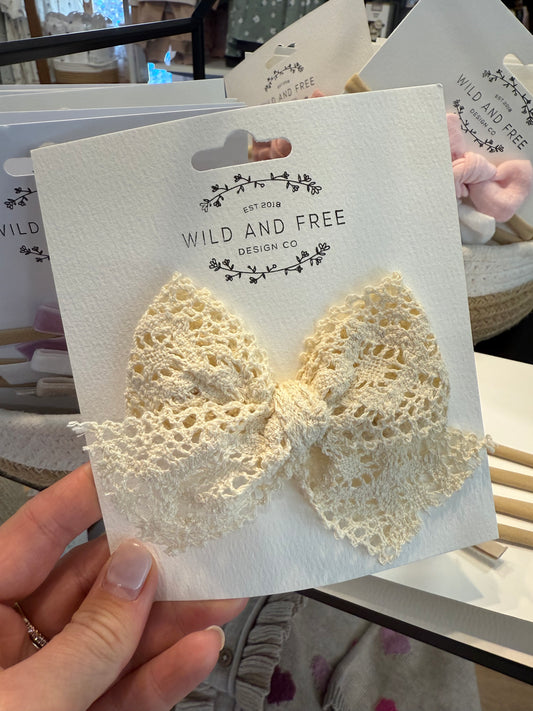 Crochet Pinwheel Bow On Clip