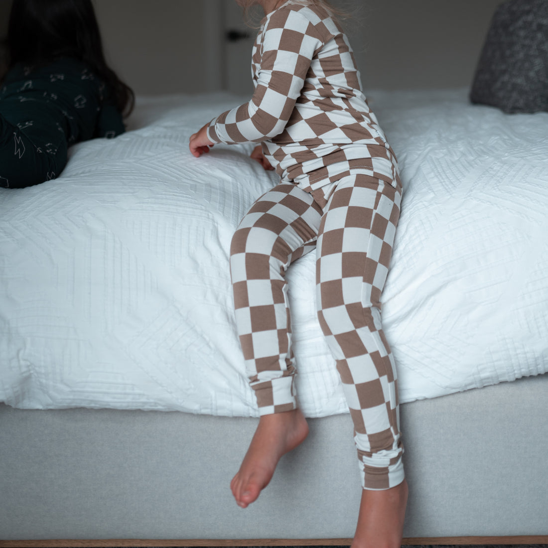 Brown Check Bamboo 2 Piece PJ Set