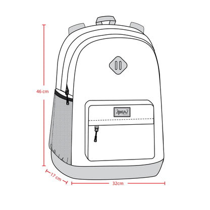 Kids Backpack Blue Diamond Print