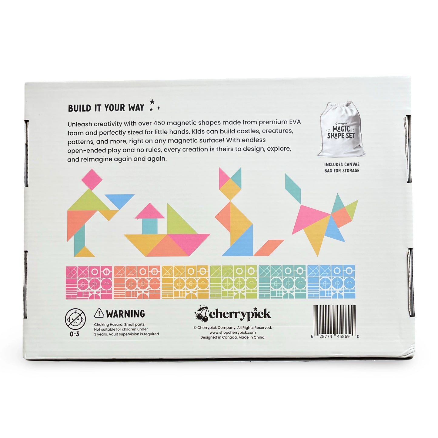 Magic Shape Set- Soft Foam Magnetic Shapes for Building and Play
