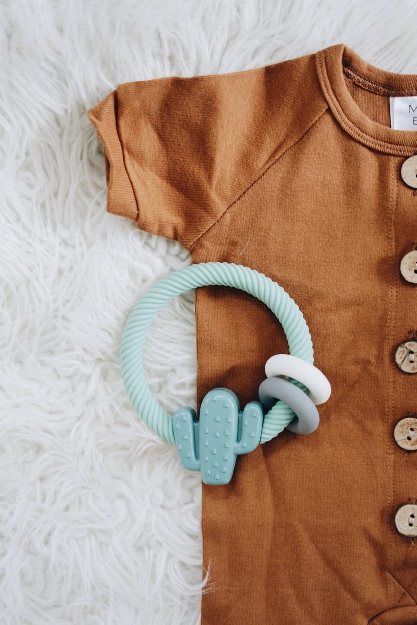 Cactus Ritzy Rattle™ Silicone Teether Rattles