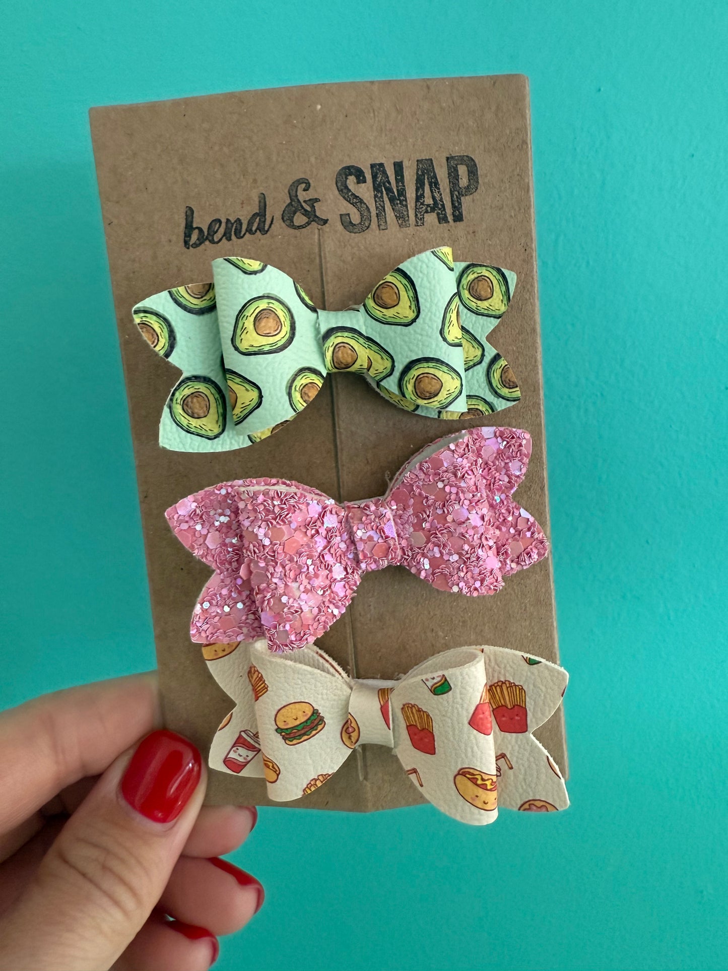 Avocado-Pink Sparkle-Fast Food 3 Pack