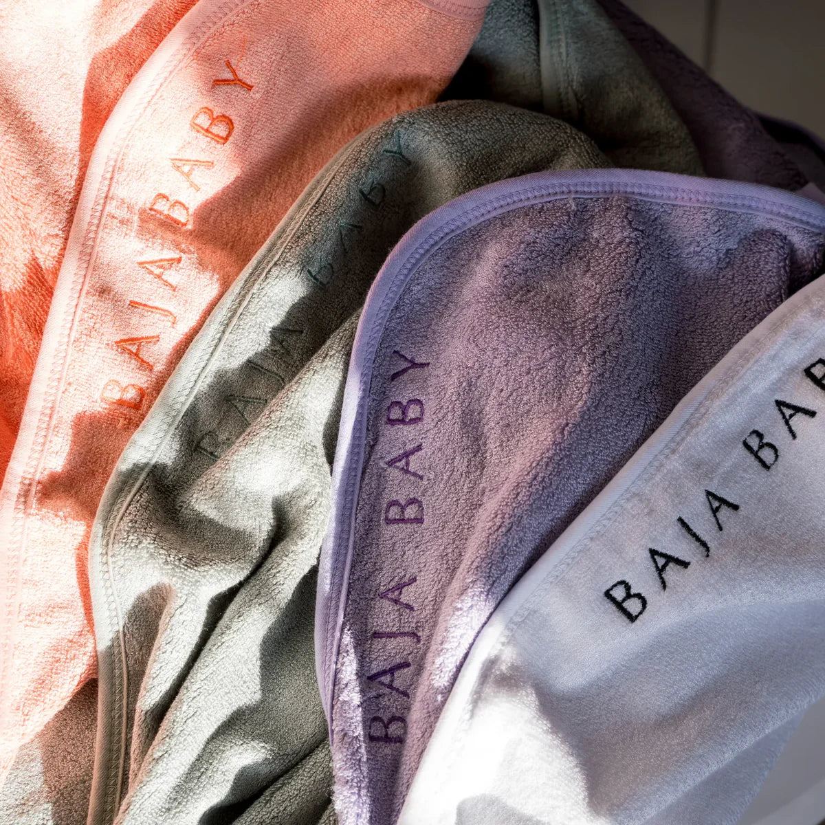 Off White Bamboo/Cotton Hooded Towels