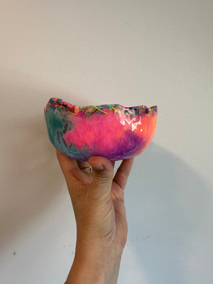 Rainbow Resin Bowl