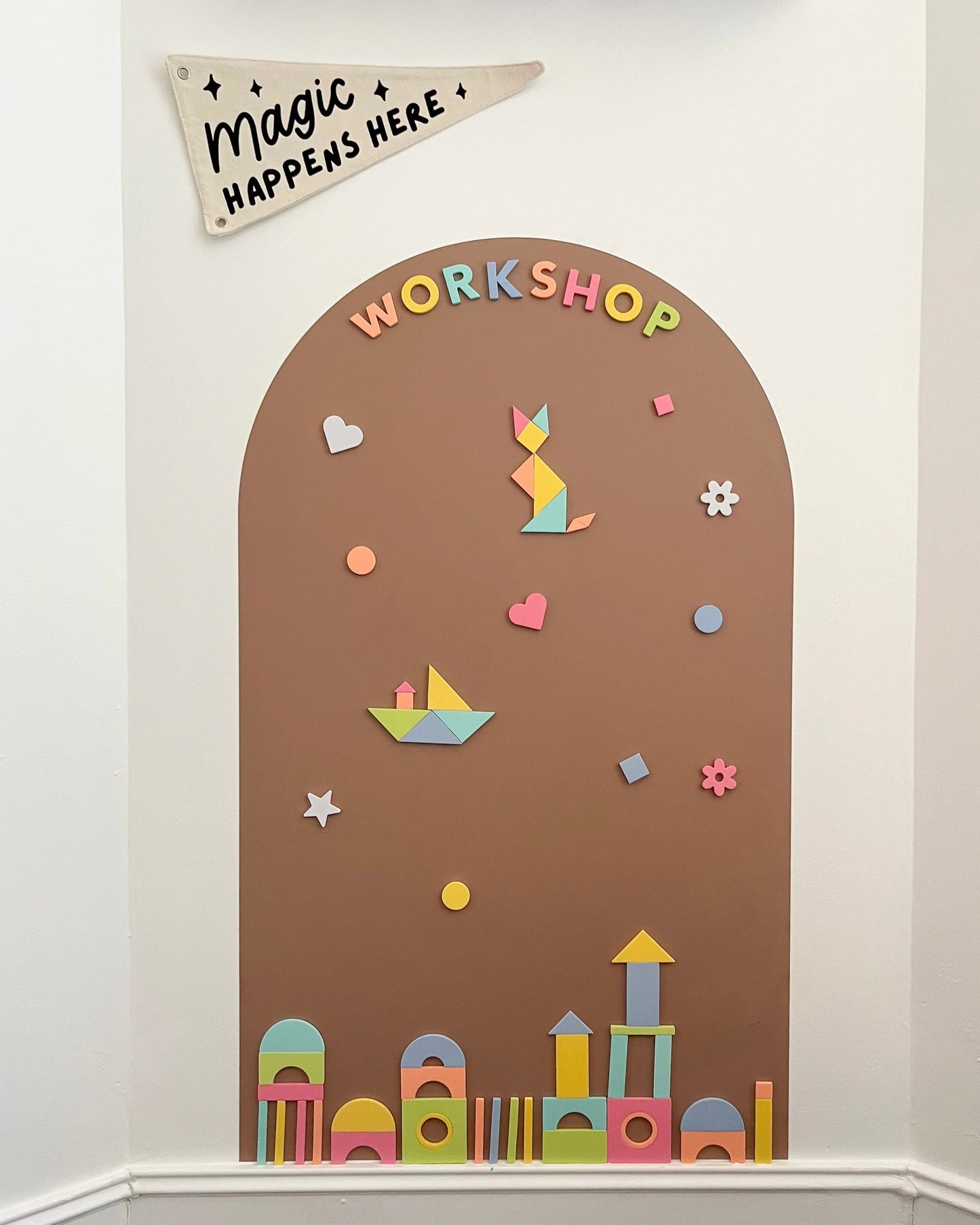 Magic Shape Set- Soft Foam Magnetic Shapes for Building and Play
