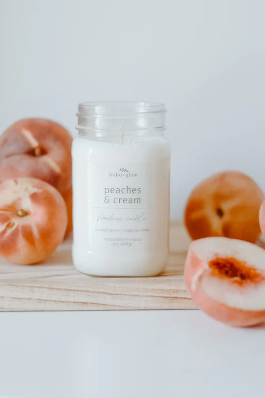 peaches & cream // farmhouse candle