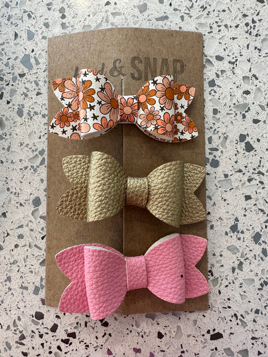 3 Pack Bow Clips