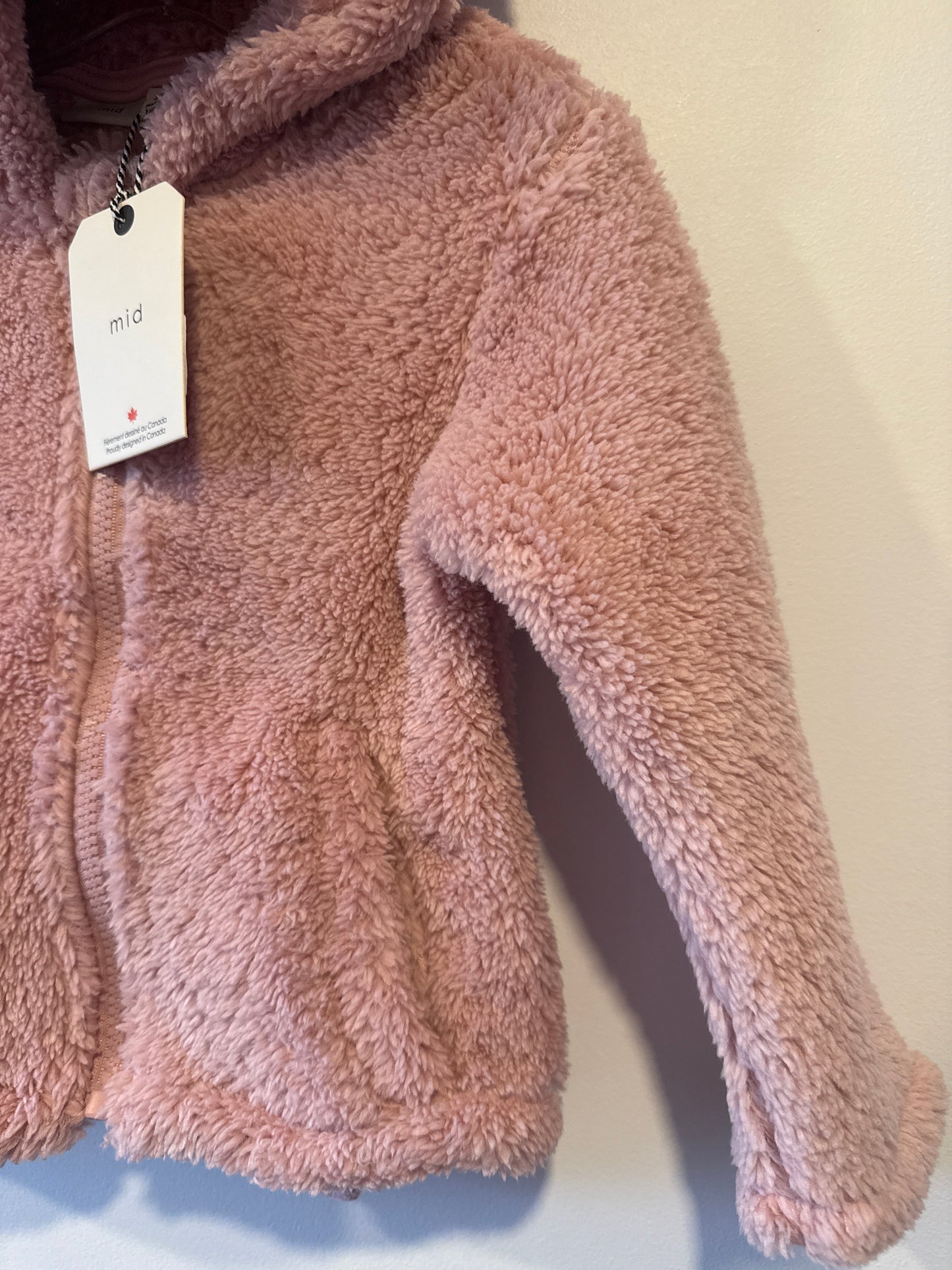 Blush Pink Plush Zip Up
