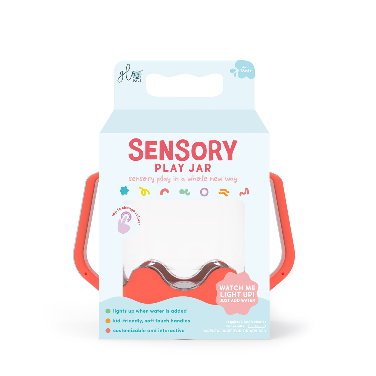 Ladybug Coral Light Up Sensory Jar