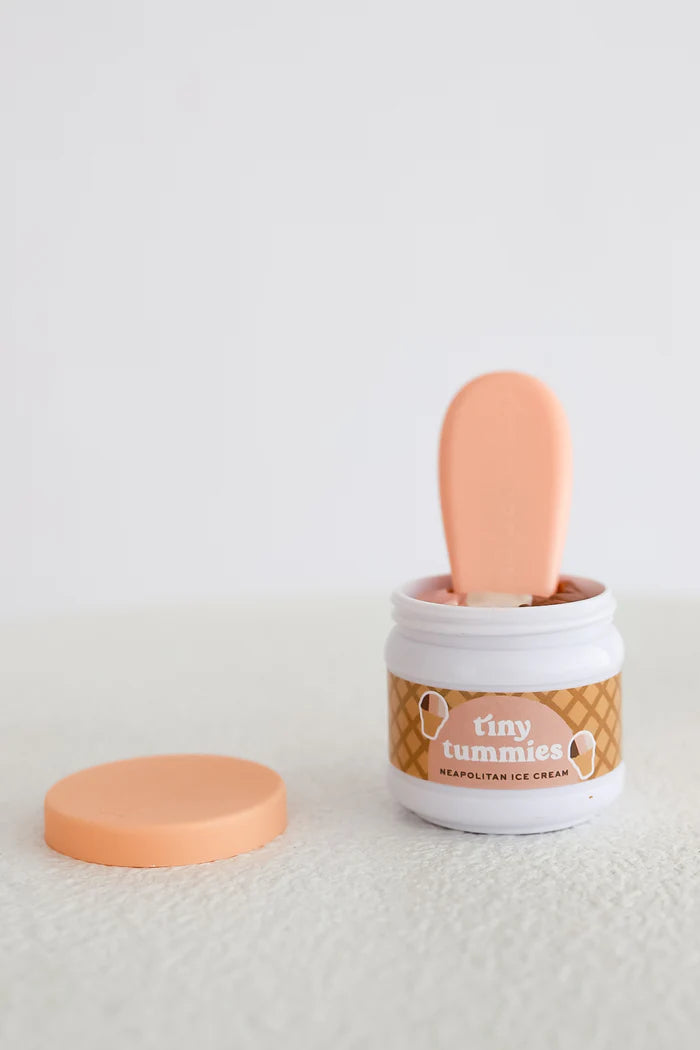 Tiny Tummies Food Jar and Spoon Set – Neapolitan Ice Cream