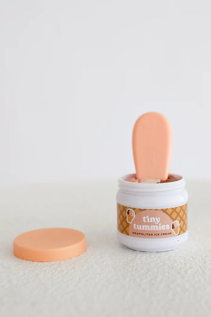 Tiny Tummies Food Jar and Spoon Set – Neapolitan Ice Cream