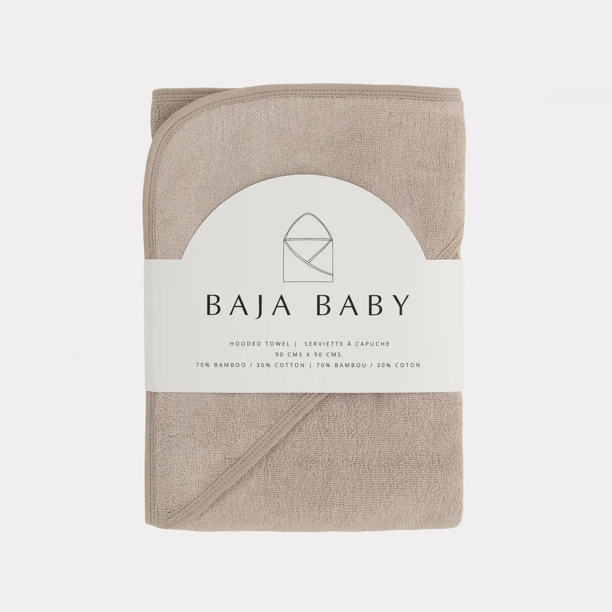 Taupe Bamboo/Cotton Hooded Towels