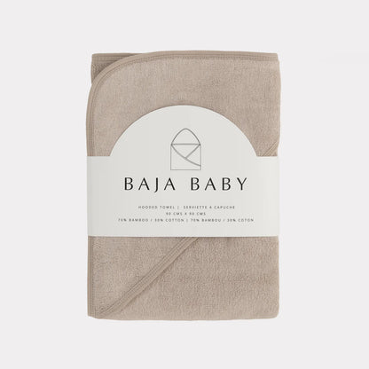 Taupe Bamboo/Cotton Hooded Towels