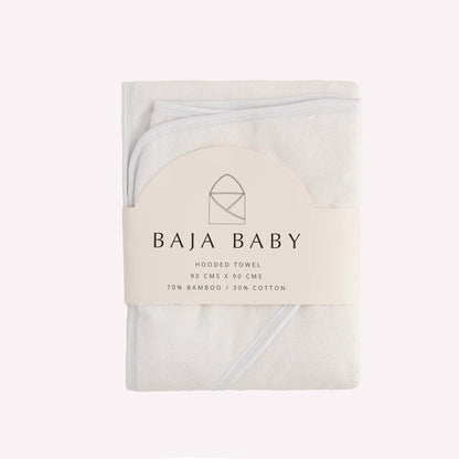 Fresh White Bamboo/Cotton Hooded Towels