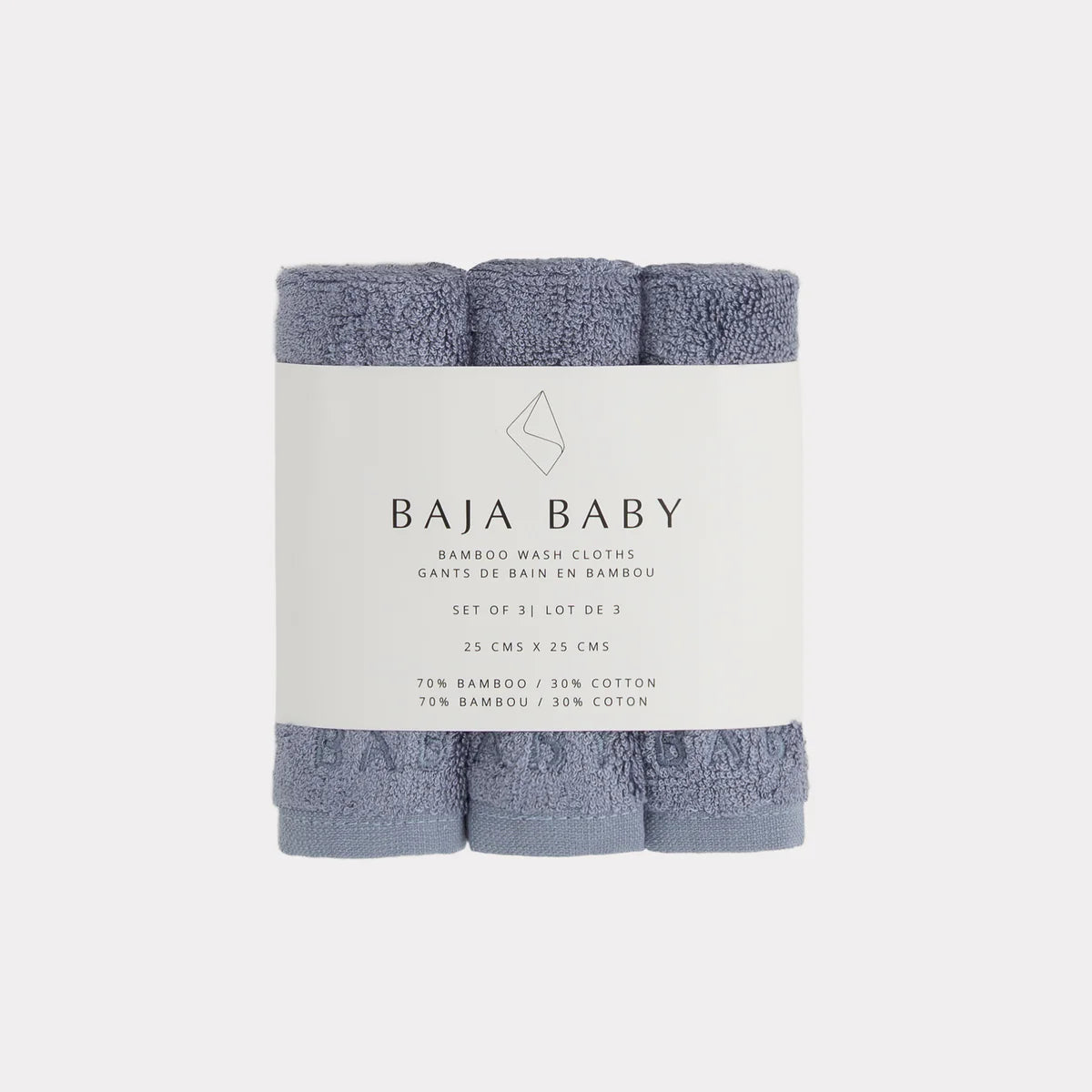 True Blue Bamboo/Cotton Wash Cloths | 3 Pack