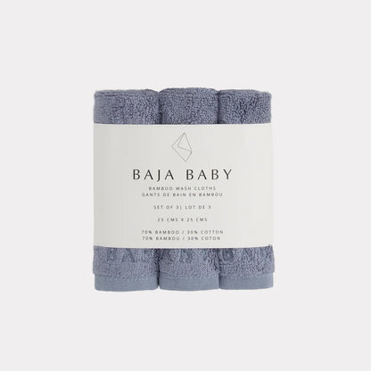 True Blue Bamboo/Cotton Wash Cloths | 3 Pack