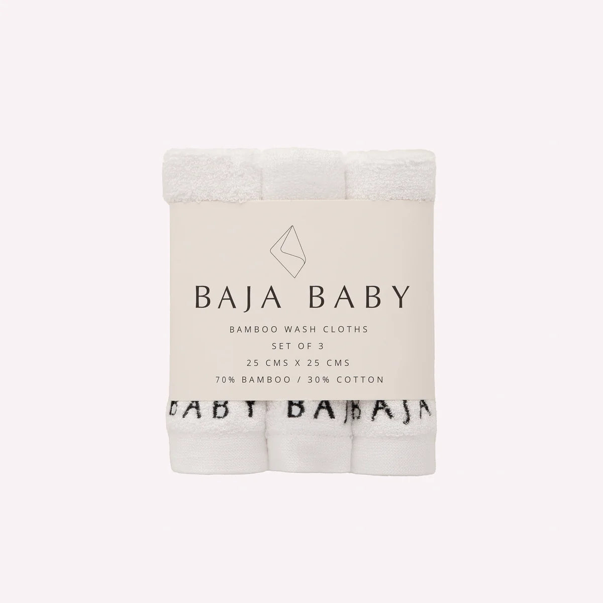 Fresh White Bamboo/Cotton Wash Cloths | 3 Pack